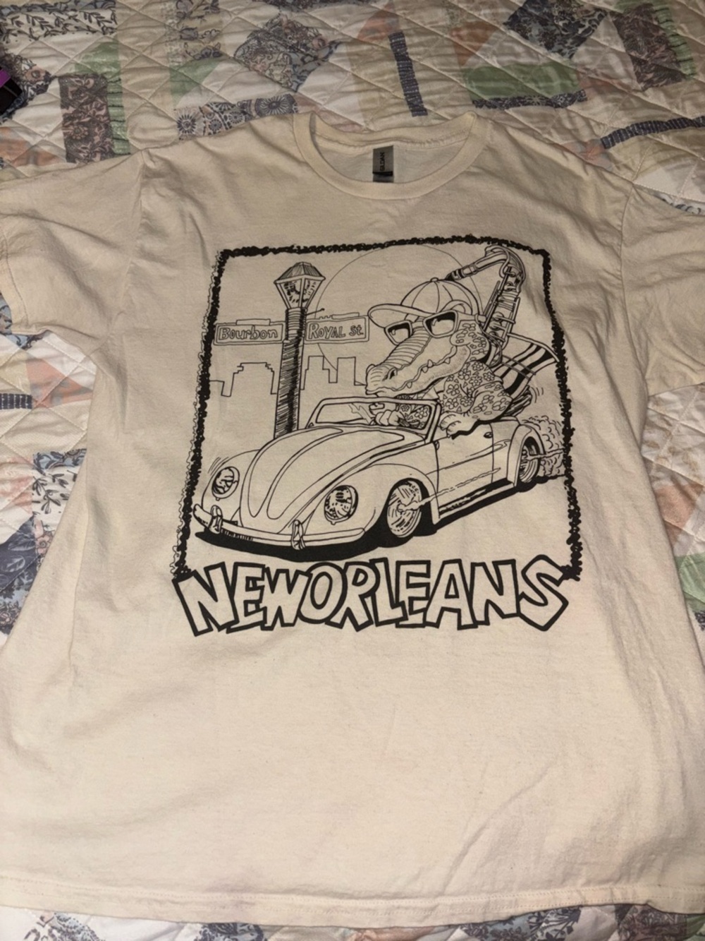 New Orleans Graphic Tee - Cream Short Sleeve Shirt